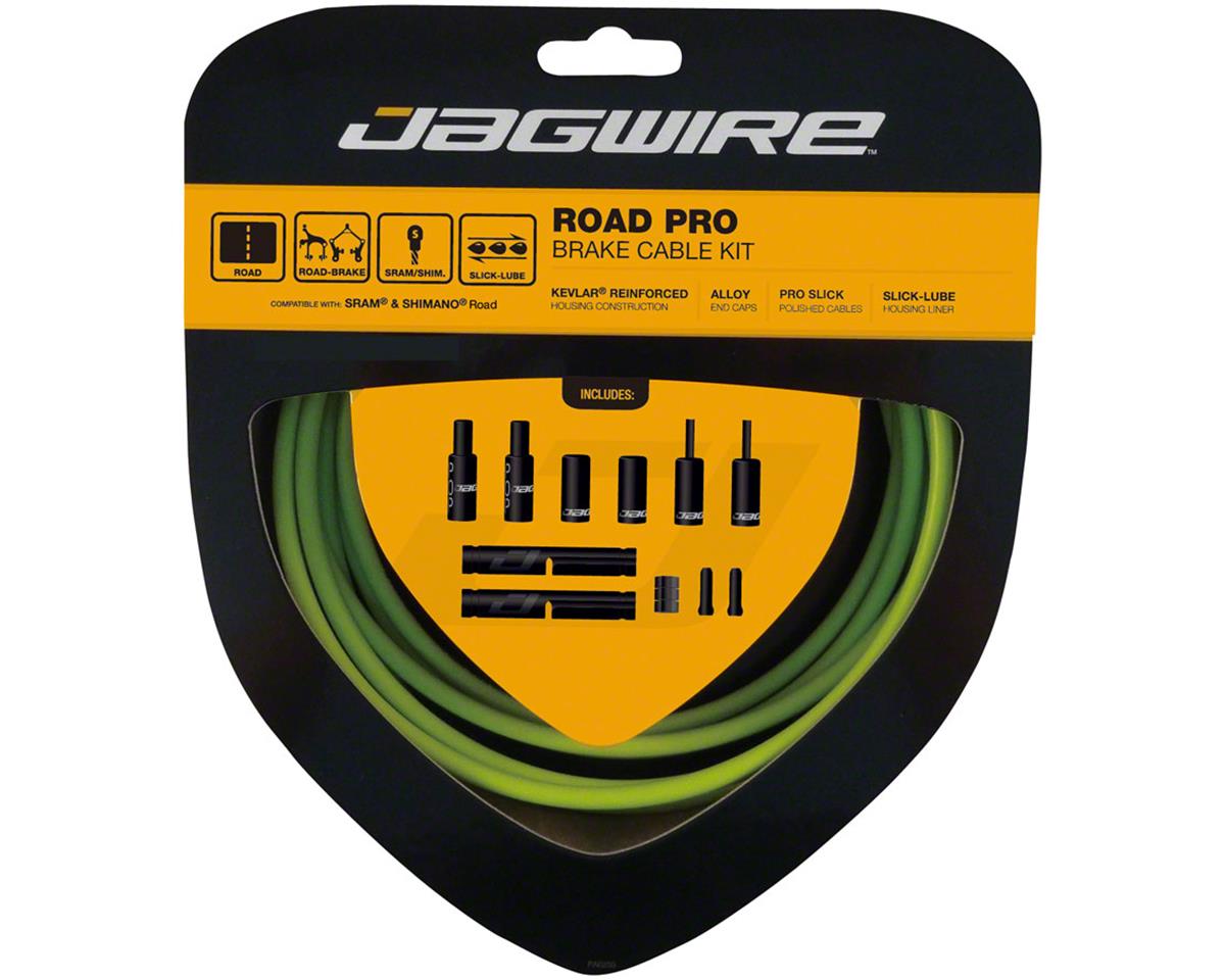 Jagwire Road Pro Brake Cable Kit (Organic Green) (Stainless) (1.5mm) (1500/2800mm) (w/ Housing)