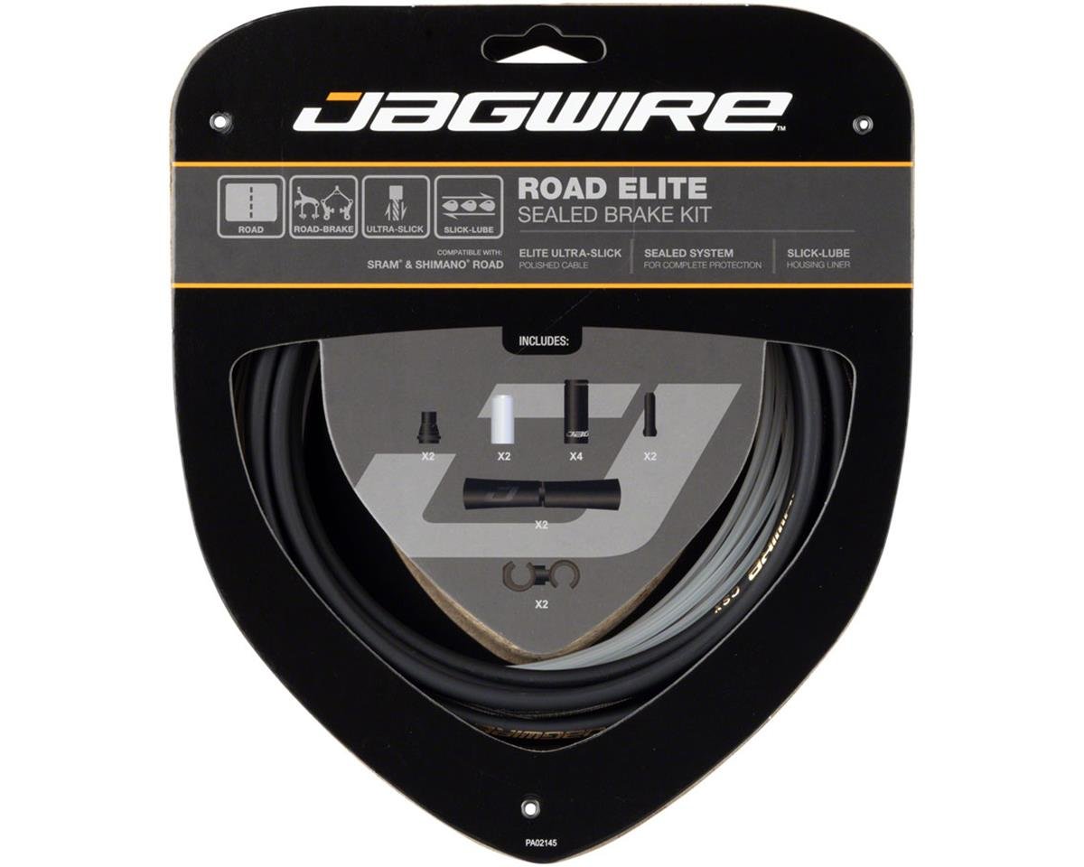 Jagwire Road Elite Sealed Brake Cable Kit (Black) (1.5mm) (850/1650mm) (w/ Housing)