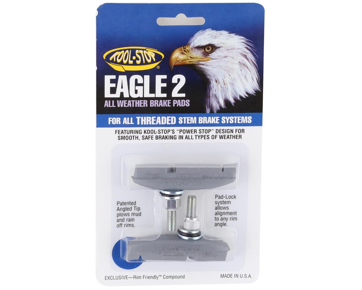 Kool Stop Eagle 2 Brake Pads (Silver) (1 Pair) (Threaded Post)
