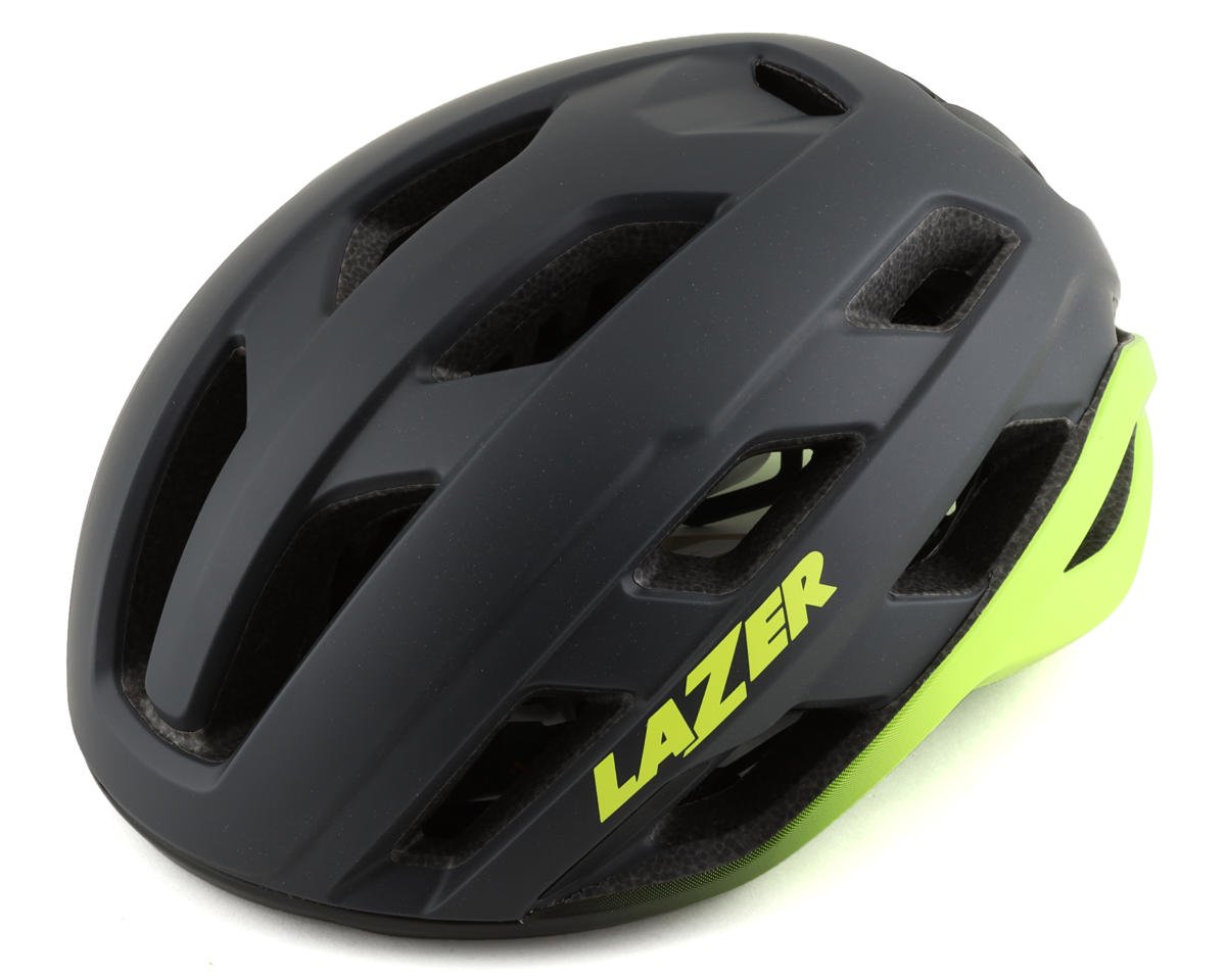 Lazer Strada KinetiCore Helmet (Matte Grey/Flash Yellow) (S)