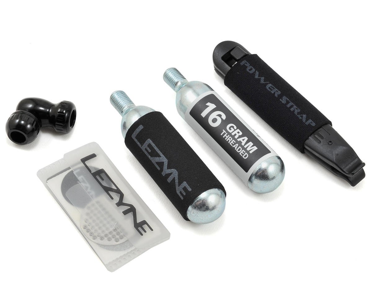 Lezyne Caddy Sack CO2 Tire Repair Kit (Black) (Inflator, Patch Kit, Tire Levers, Cartridges)