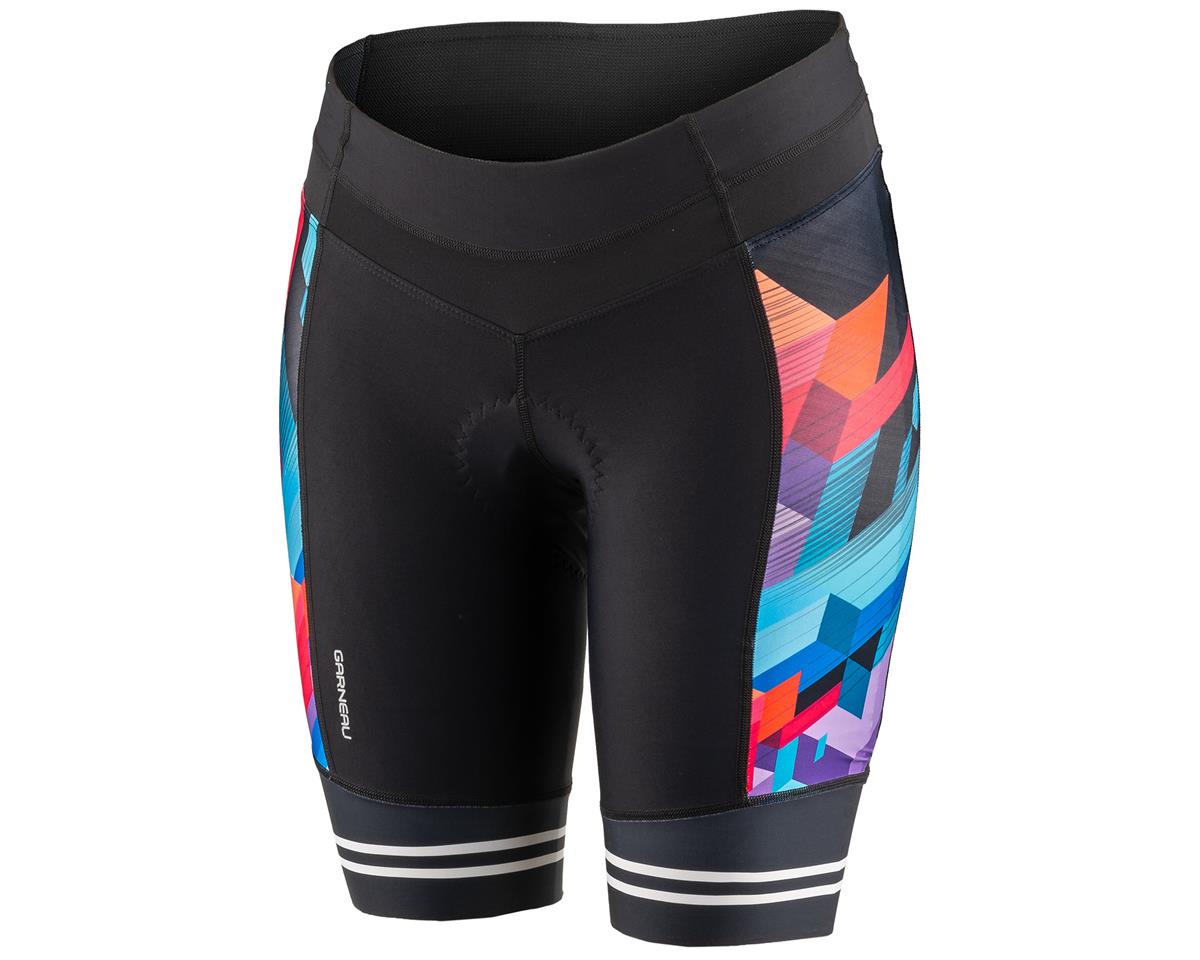 Louis Garneau Women's Neo Power Art Motion Shorts (Black Multi) (L) - 1850076-8IE-L