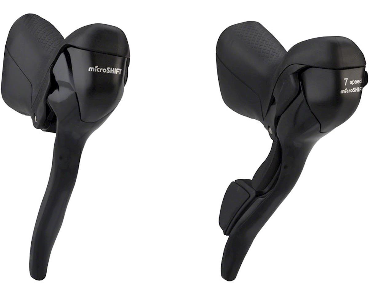 Microshift R470 1x7-Speed Drop Bar Lever Set (Black)