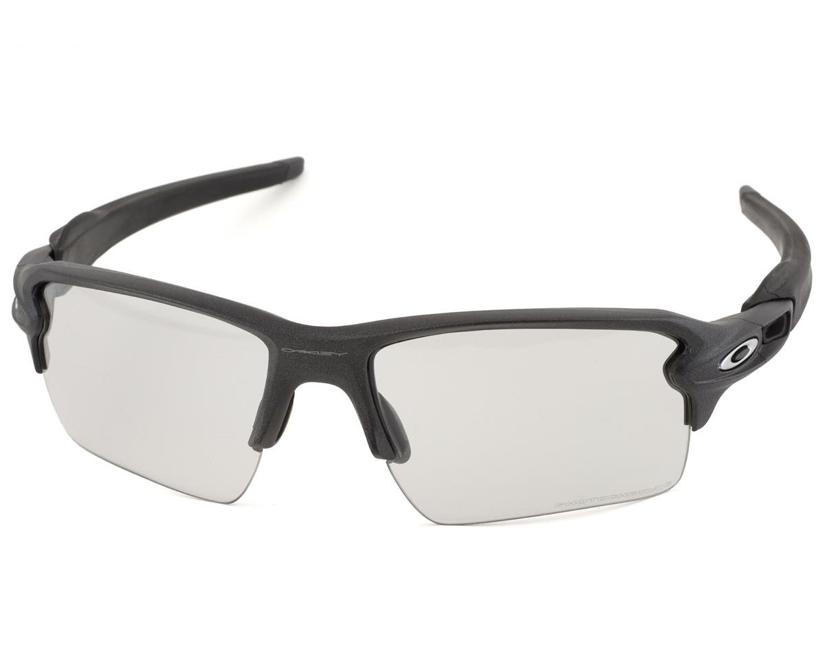 Oakley Flak 2.0 XL Sunglasses (Steel) (Clear/Black Iridium Photochromic Lens) - OO9188-16