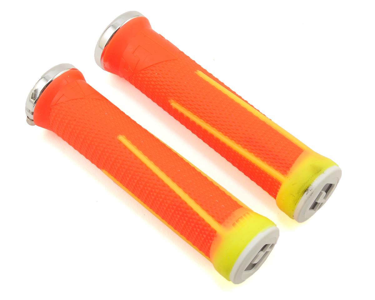 ODI AG-1 Aaron Gwin V2.1 Lock-On Grips (Flouro Orange/Yellow) (135mm) - D35A1OY-S