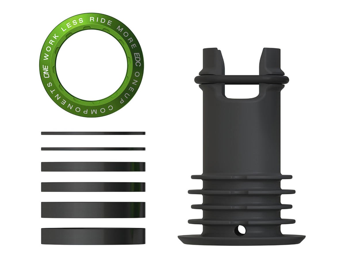 OneUp Components EDC Threaded Top Cap (Dark Green) (1 1/8") (Alloy) (Includes Headset Spacers)