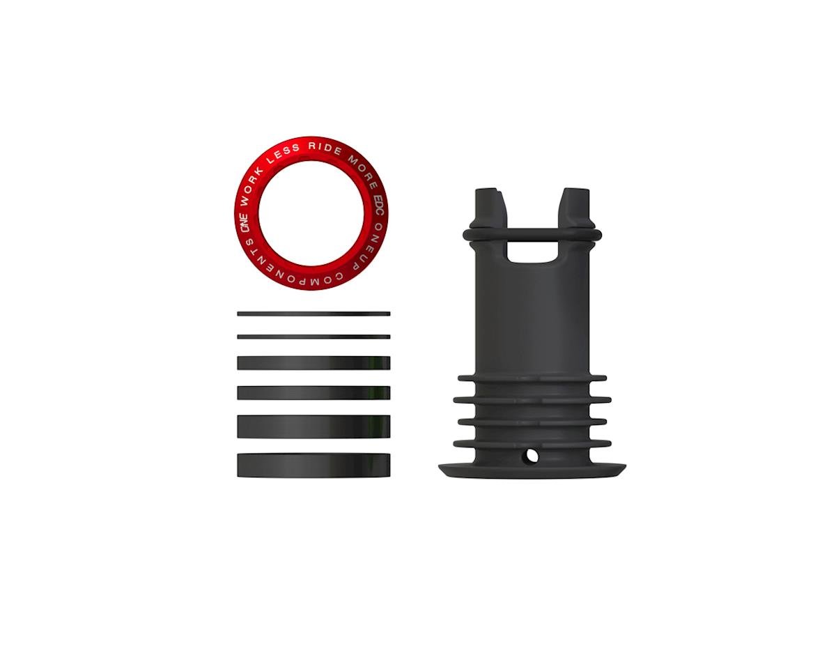 OneUp Components EDC Threaded Top Cap (Red) (1 1/8") (Alloy) (Includes Headset Spacers)