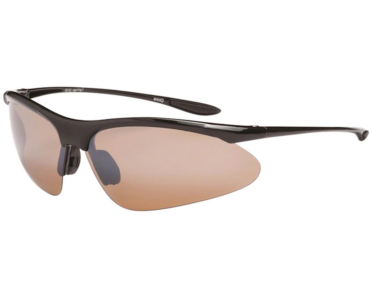 Optic Nerve Tightrope Sunglasses (Black) (Brown Silver Flash Lens) (Polarized)