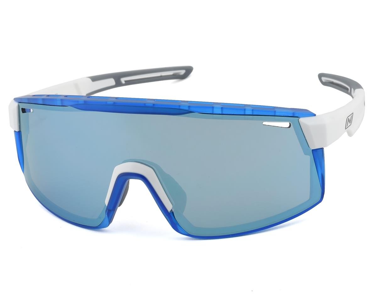 Optic Nerve Fixie Max Sunglasses (Shiny White/Crystal Blue) (Brown/Blue ...