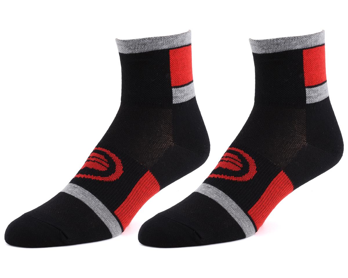 Performance 3" Speed Socks (Black/Red) (S/M) - PF12BRDSM