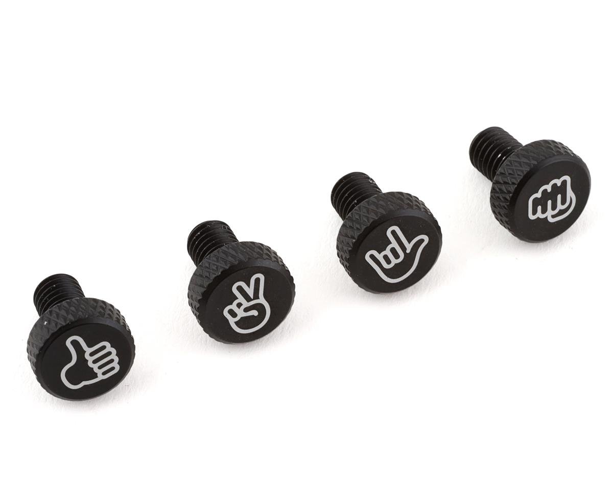 Portland Design Works Zit Bitz Decorative Frame Bolts (Black) (Hands) (4-Pack)