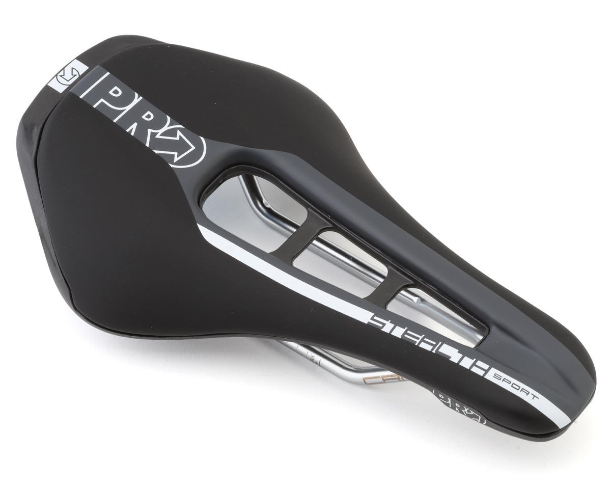 Pro Stealth Sport Saddle (Black) (Chromoly Rails) (142mm)