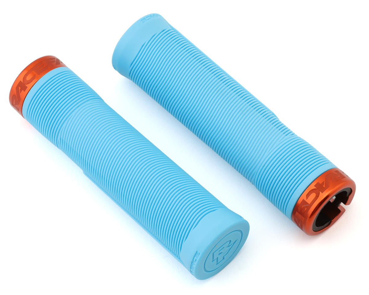 Race Face Chester Lock-On Grips (Light Blue/Orange) (34mm)