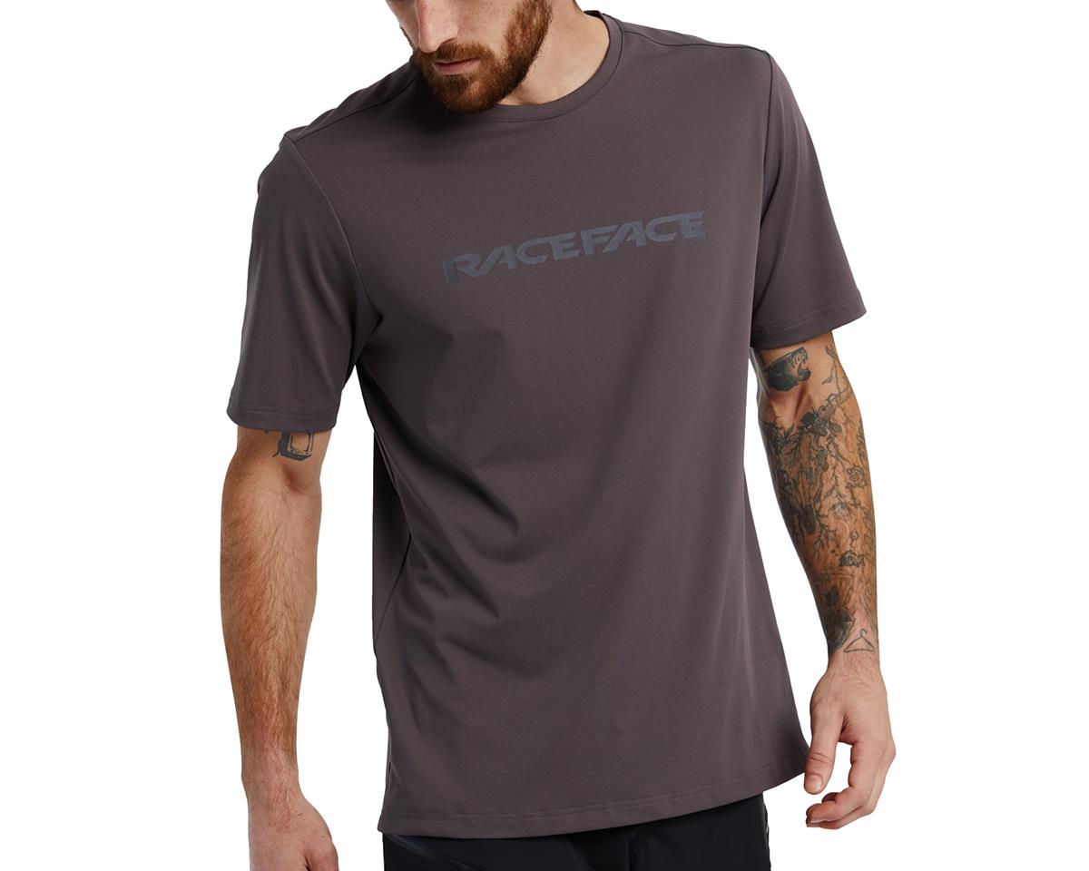 Race Face Commit Short Sleeve Tech Top (Charcoal) (XL)