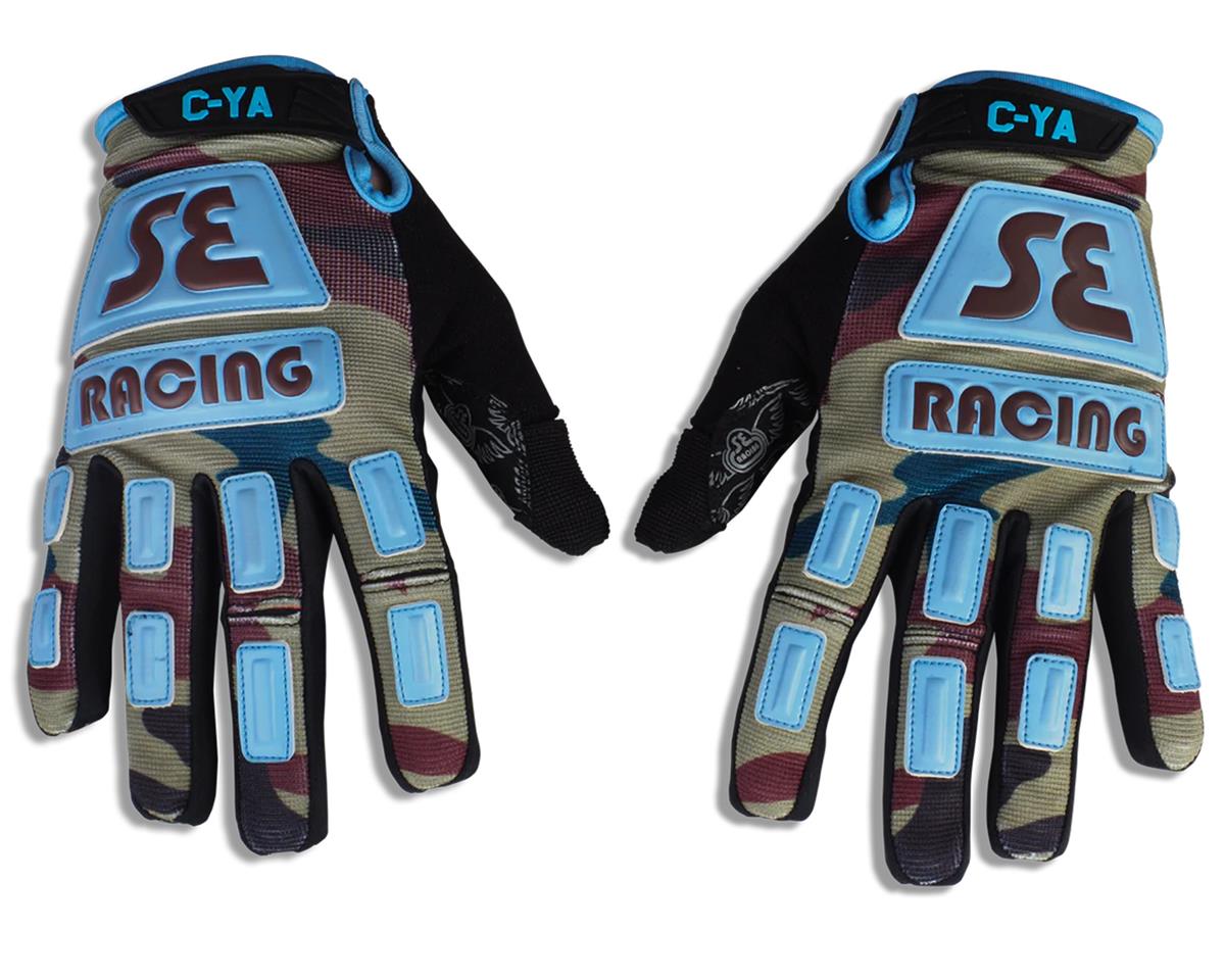 SE Racing Retro Gloves (Camo / SE Blue) (S) - 5022