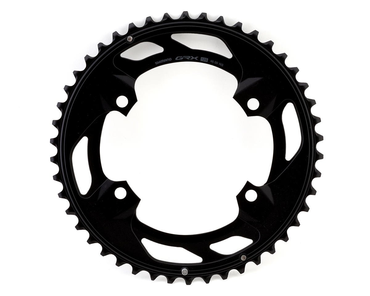 Shimano GRX FC-RX610-2 Chainring (Black) (80/110m Asymmetric BCD) (2 x 12 Speed) (Outer) (46T)