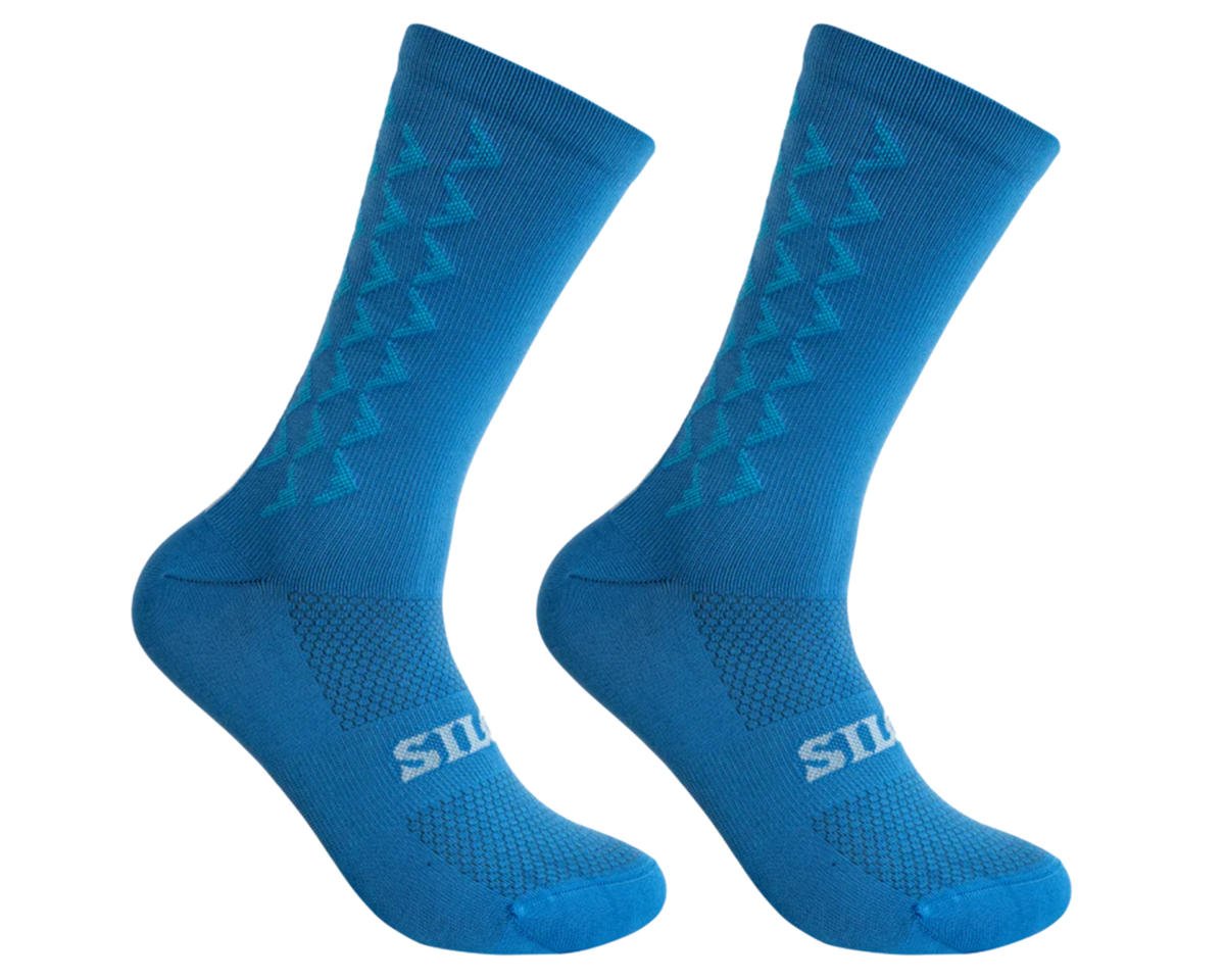 Silca Aero Tall Socks (Cyan Blue) (L)