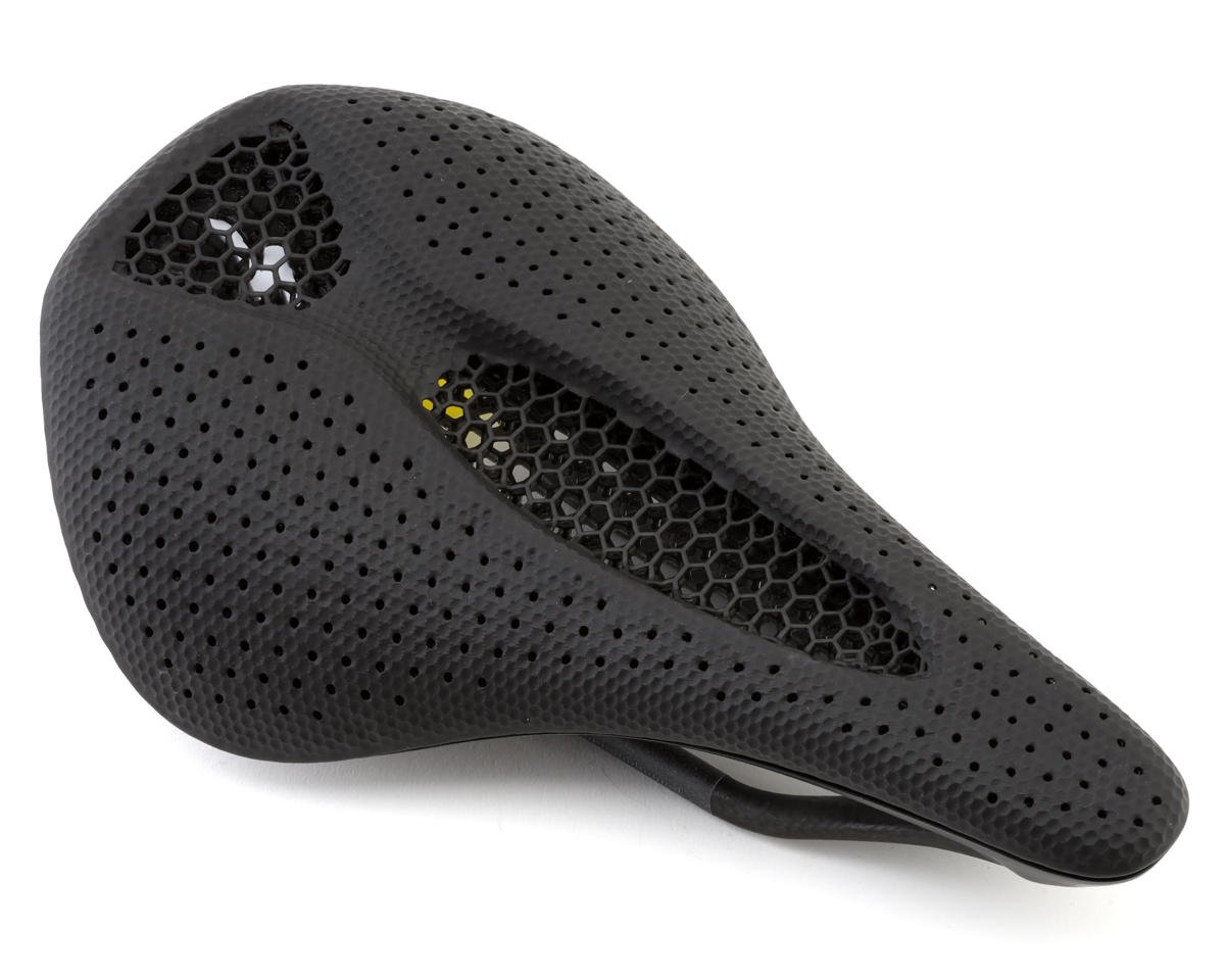 3D-printed S-Works Power with Mirror bike saddle with a prostate relief channel that eases pressure on intimate parts
