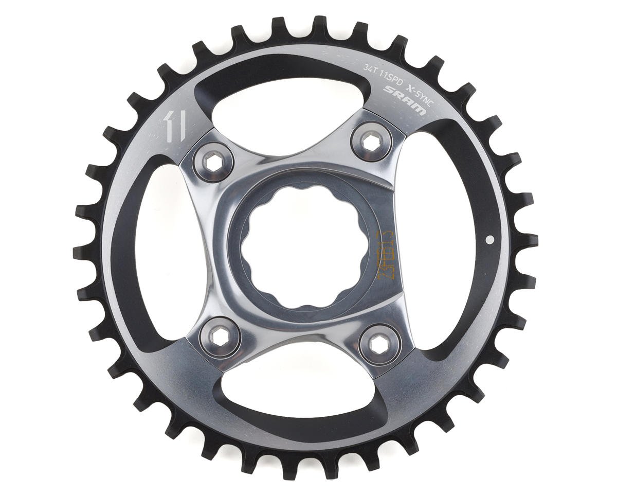 Specialized SRAM 2013 XX1 Chainring w/ Spider (Black/Silver) (1 x 11 Speed) (Single) (34T) (76mm BCD