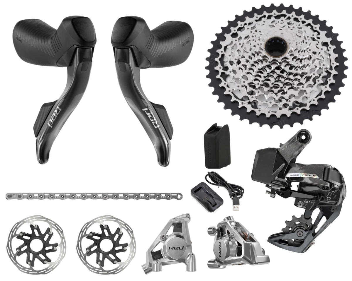 SRAM RED/Force AXS XPLR Gravel Groupset (Black) (1 x 12 Speed) (10-44T ...