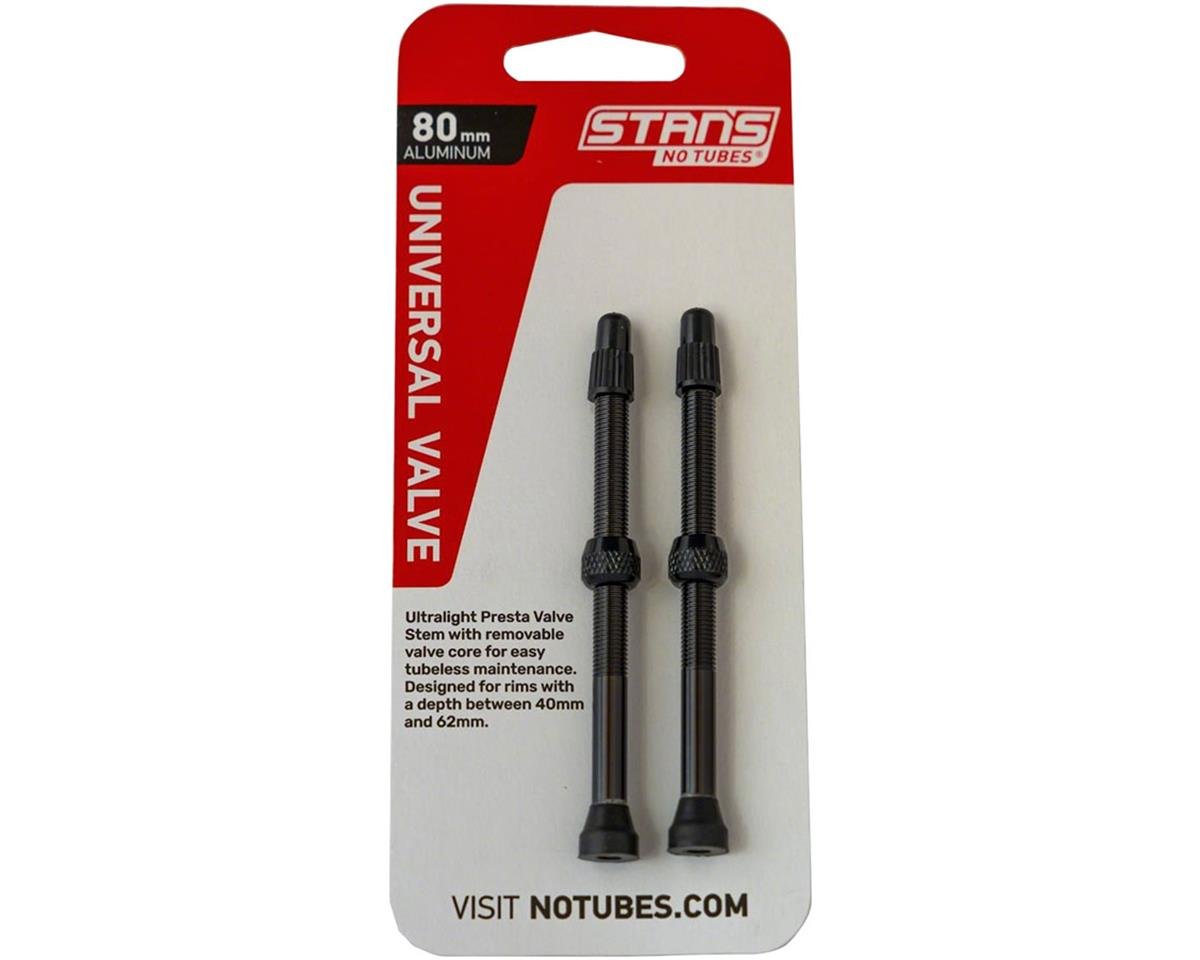 Stan's Alloy Tubeless Valves (Black) (Pair) (80mm)