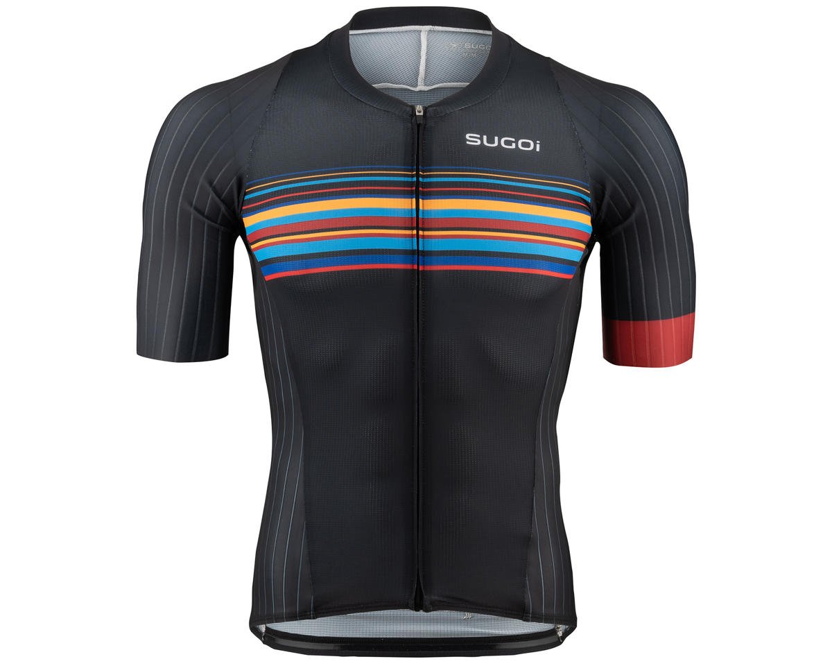 Sugoi Men's RS Pro Short Sleeve Jersey (Stripes Black) (M) - U575620M-9MA-M