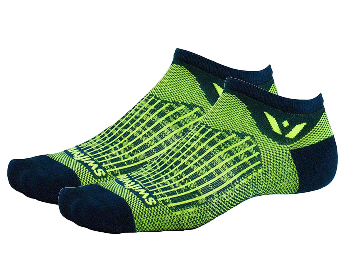 Swiftwick Aspire Zero Socks (Bolt Navy/Citron) (XL)