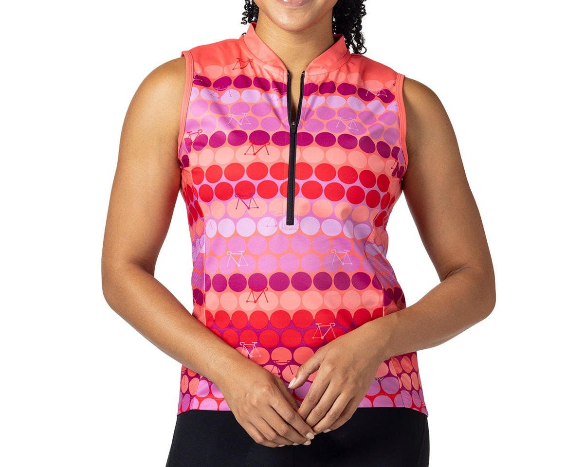 Terry Women's Breakaway Mesh Sleeveless Jersey (Pink Dots) (M)