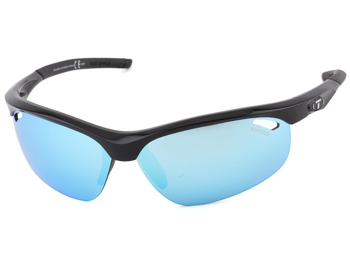 Tifosi Veloce Sunglasses (Gloss Black) (Clarion Blue Mirror Lens) - 1040100222