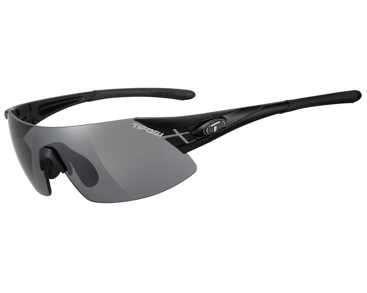 Tifosi Podium XC Sunglasses (Matte Black) (Smoke, AC Red & Clear Lenses)