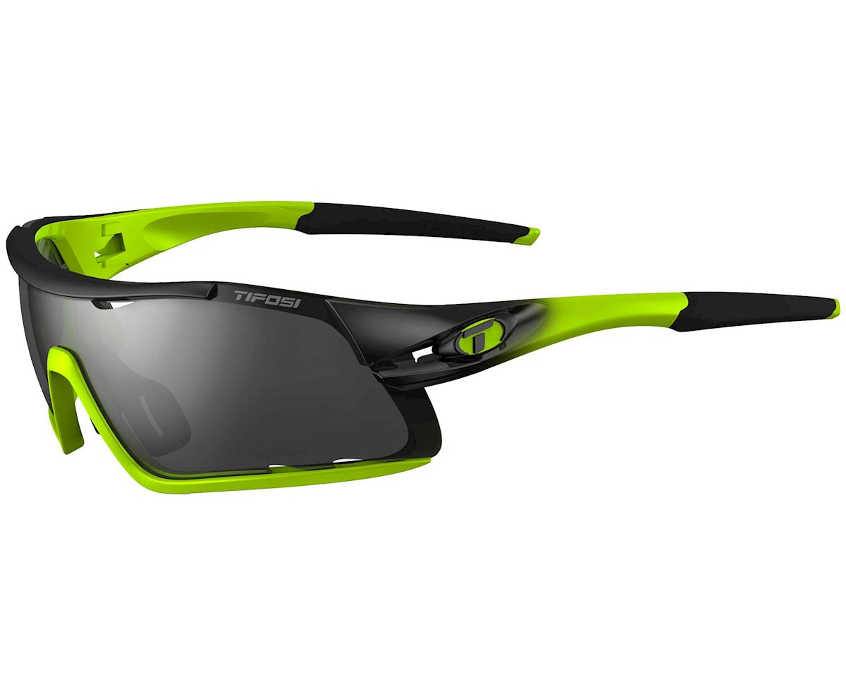 Tifosi Davos Sunglasses (Race Neon) (Smoke, AC Red & Clear Lenses) - 1460102901