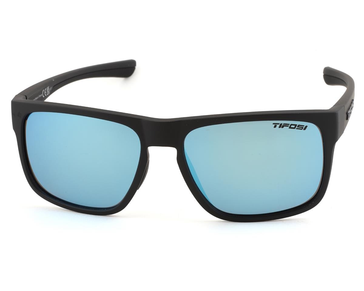 Tifosi Swick Sunglasses (Blackout) (Sky Blue Polarized Lenses)