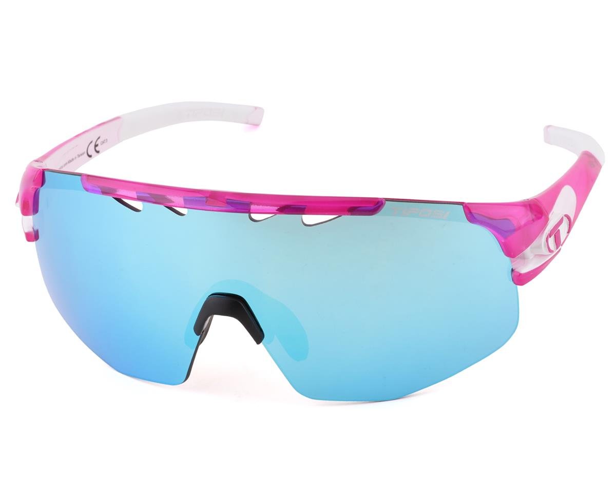 Tifosi Sledge Lite Sunglasses (Crystal Pink) (Clarion Blue/AC Red/Clear Lenses) - 1670104522