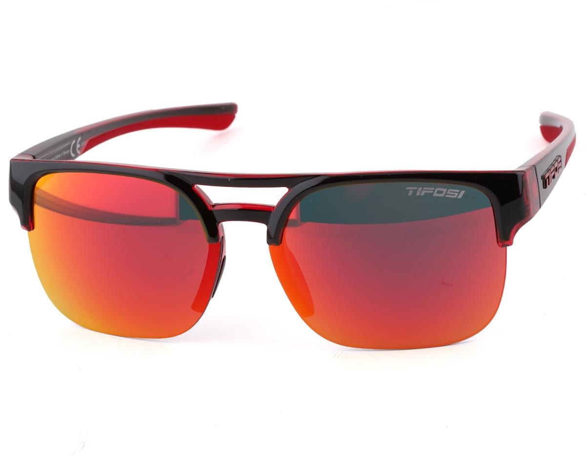 Tifosi Salvo Sunglasses (Crimson Onyx) (Smoke Red Lens) - 1690409878