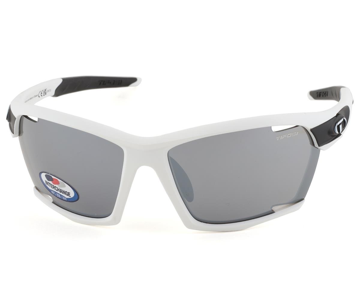 Tifosi Kilo Sunglasses (White/Black) (Smoke/AC Red/Clear Lenses) - 1700104801