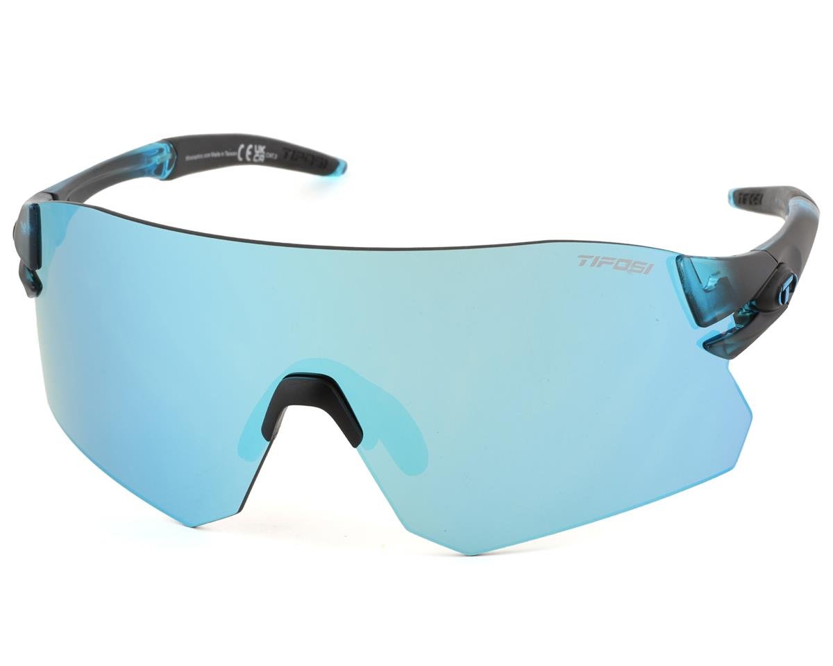 Tifosi Rail Sunglasses (Crystal Blue) (Clarion Blue/AC Red/Clear Lenses) - 1710106122