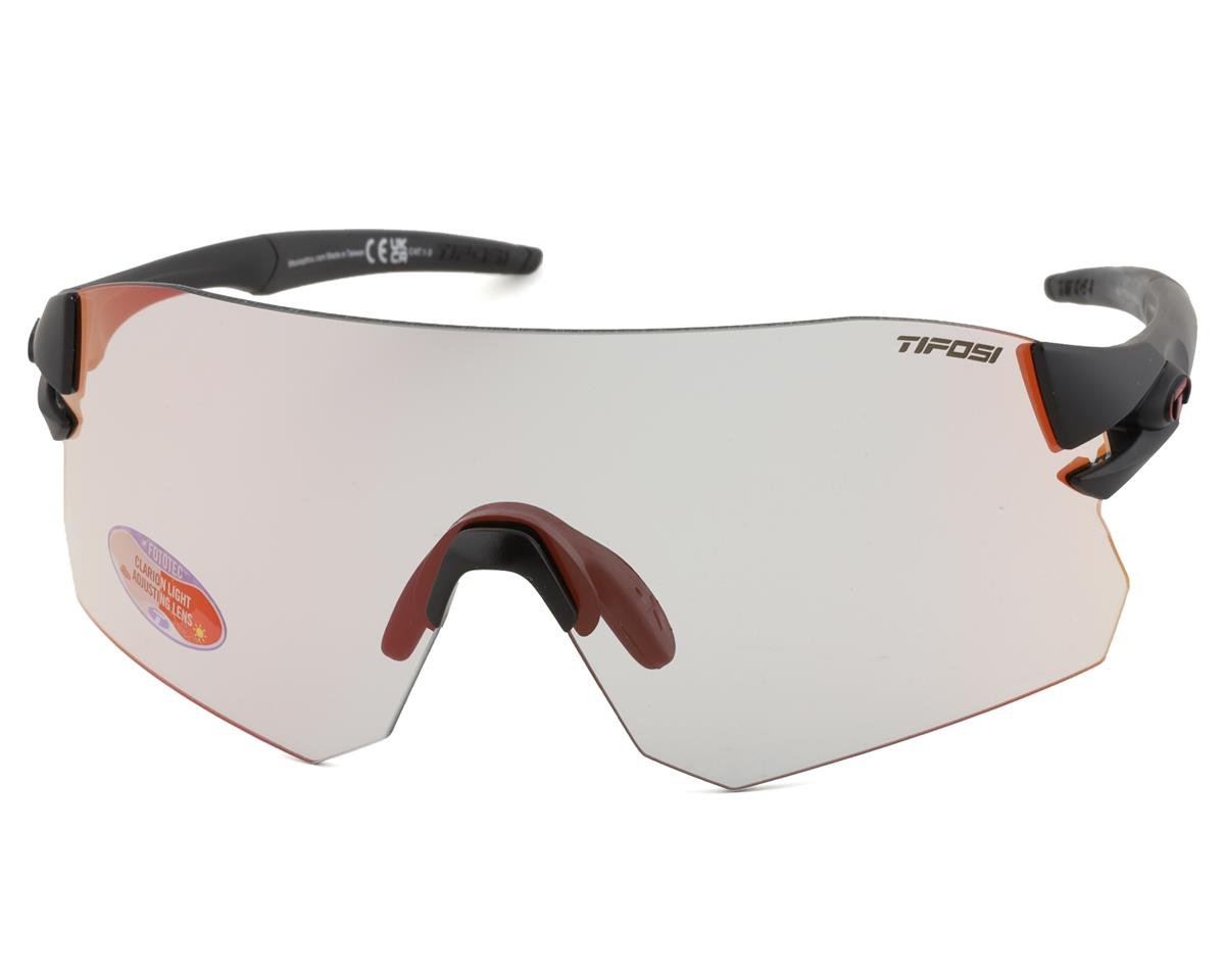 Tifosi Optics Rail Sunglasses Matte Black (Clarion Red Fototec)