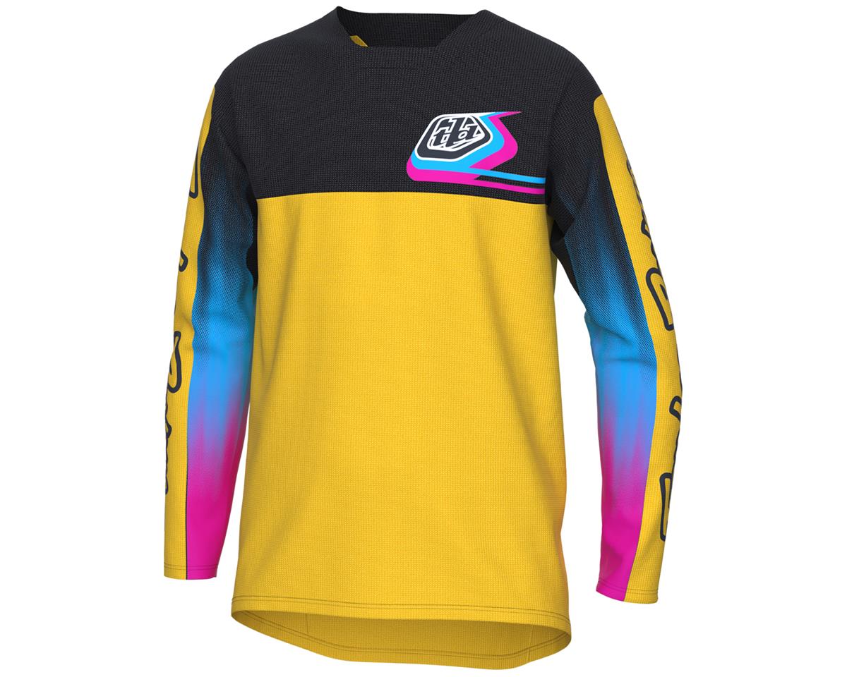 Troy Lee Designs Youth Sprint Long Sleeve Jersey (Jet Fuel Golden) (S) - 324420002