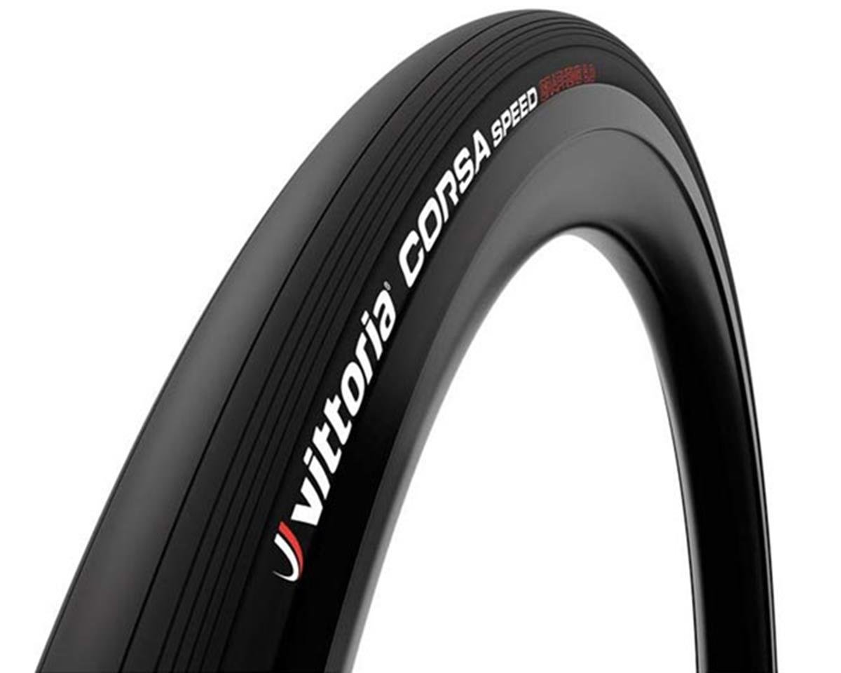 Vittoria Corsa Speed TLR Tubeless Road Tire (Black) (700c) (25mm) (Folding) (G2.0)