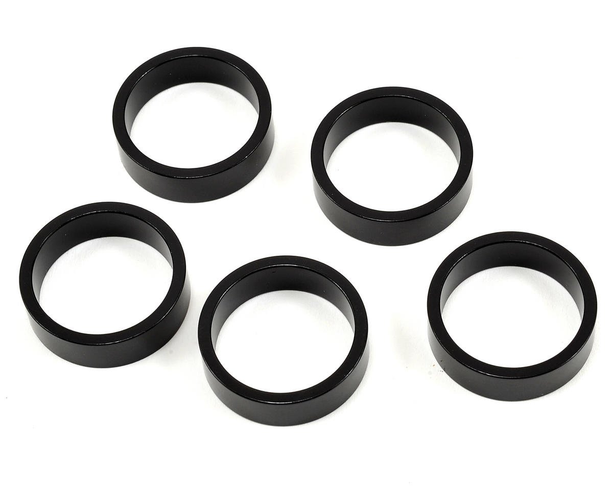 Wheels Manufacturing 1-1/8" Headset Spacers (Black) (5 Pack) (10mm) - BHS2-10-5