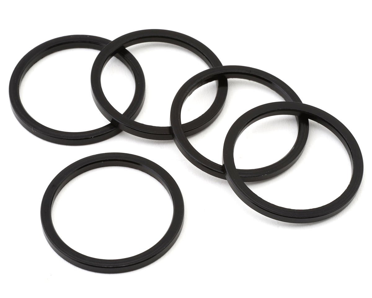 Wheels Manufacturing Aluminum Headset Spacer (Black) (1-1/8'') (2.5mm) (5 Pack)