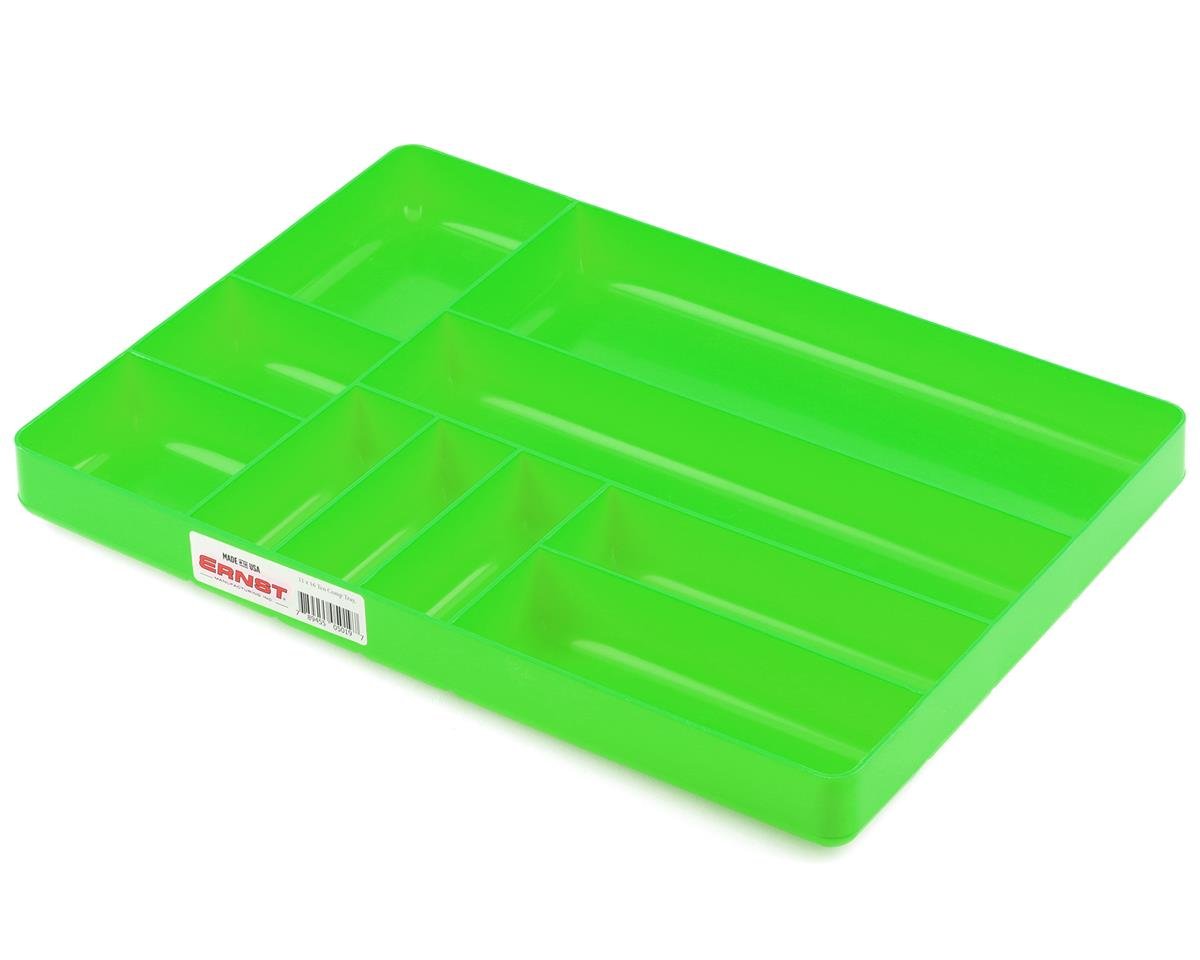 Ernst Manufacturing 10 Compartment Organizer Tray (Green) (11x16")