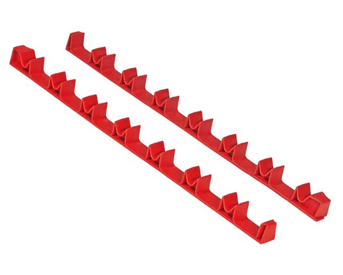 Ernst Manufacturing 14 Tool "No Slip" Low Profile Screwdriver Rail Set (Red) - ERN6040